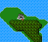 El Templo del Caos en el Mapamundi (NES)