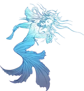 Ilustración de Cosmos por Yoshitaka Amano en Dissidia