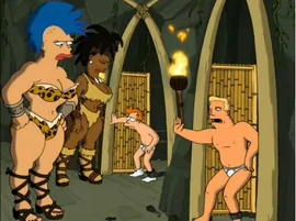 Zapp y Fry después de su primera ronda de SNUSNU