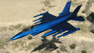 Imagen cinematica del P-996 Lazer en el Social Club de Rockstar Games del 2019 (GTA Online).