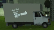 Un Mule con la tipografía de Sprunk.