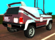 Parte posterior de una Sandking en Grand Theft Auto: Vice City Stories.