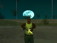 CJ con dos 9mm después de llegar a "Asesino Profesional".