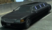 Un automóvil estilo limusina en GTA IV.