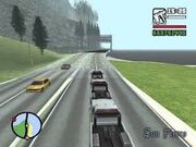 Un Towtruck enganchando a 2 Towtrucks