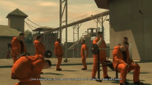  hablando con un encarcelado acerca de su escape.