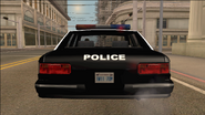 Parte trasera del coche de Policia de LSPD beta.