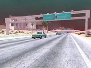 La autopista en plena tormenta.