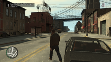 Misión cumplida en GTA IV, nótese que no aparece ningún cartel de Misión cumplida, (lo mismo ocurre en TLAD)