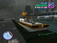 Parte trasera de un Marquis en en Grand Theft Auto: Vice City.