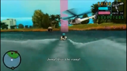 Reni filmando la escena marítima.