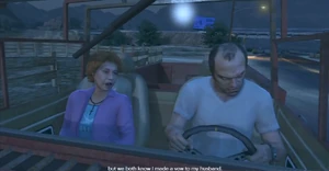 Trevor y la señora Madrazo en su ultimo momento juntos.