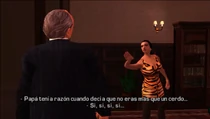 María y Salvatore discutiendo.