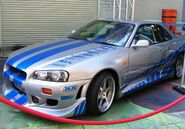 El Nissan Skyline GT-R R34 de la película