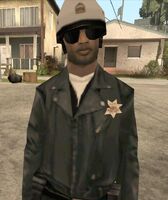 Un policía en moto en GTA: San Andreas.