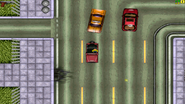La calle en San Andreas en la versión de Windows (nótese que es de color beis).
