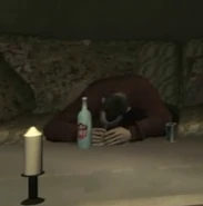 Mikhail inhalando cocaína.