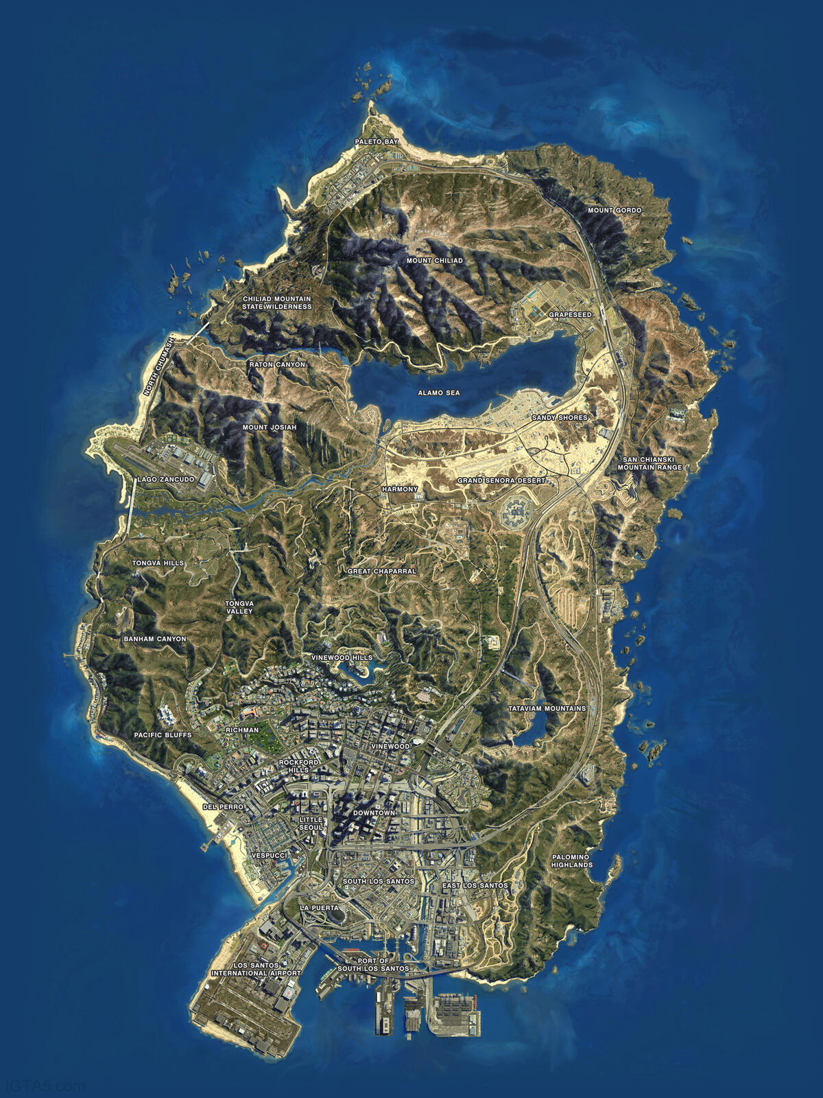 Así de completo es el mapa interactivo no oficial de GTA V