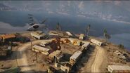 Un P-996 Lazer visto en el trailer Gameplay de GTA Online.