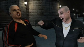 Mori recibiendo un puñetazo de .