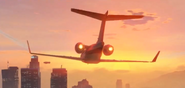 Un Shamal visto en el trailer de Grand Theft Auto V.