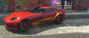 Banshee 900R modificado como el Rayo McQueen.