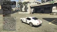 Parte trasera del GT500 modificado como el coche de la película.