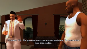 Armando explicándole el plan.