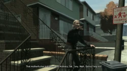 Gracie en su balcón, gritándole a Niko.