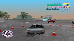 Esquivando los conos.