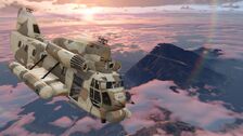 Otra imagen oficial del Cargobob en Grand Theft Auto V.