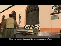 César calmando la mala situación.