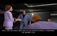 Una escena cinematográfica de Grand Theft Auto: Vice City.