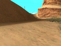 Vista del camino desde el despoblado.