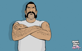 Artwork de Umberto Robina en Grand Theft Auto: Vice City.