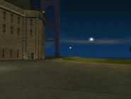 Una vista al nivel del suelo del terreno muy pequeño que ocupa este barrio.