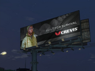 Cartel de Crevis en Los Santos.