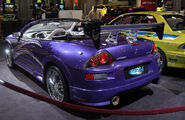 Parte trasera del Mitsubishi Eclipse Spyder GTS 2003 de la película.