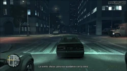 Niko dirigiéndose al lugar, notese el coche de la mafia que le sigue a su costado izquierdo.
