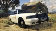 Imagen cinemática del Sheriff Cruiser en el Social Club de Rockstar Games del 2019 (GTA Online).