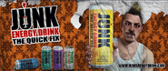 Cartel de Junk Energy Drink.