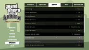 Menú de pausa de Grand Theft Auto: San Andreas (The Definitive Edition).