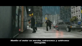 Los asaltantes entrando al banco.