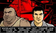 Jonnie admirando la valentía del senador.