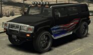 Un Patriot negro modificado en GTA IV.