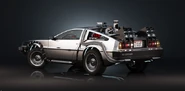 Parte trasera del Delorean DMC-12 de la película.