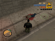 Leon McAffrey en Grand Theft Auto III luego del primer ataque de Claude.