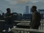 Niko Bellic, perdonándole la vida a Ivan.