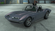 Coquette Clásico de color único con matrícula T0PL3SS en GTA Online: Importaciones/Exportaciones.