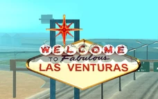 Cartel de bienvenida a Las Venturas